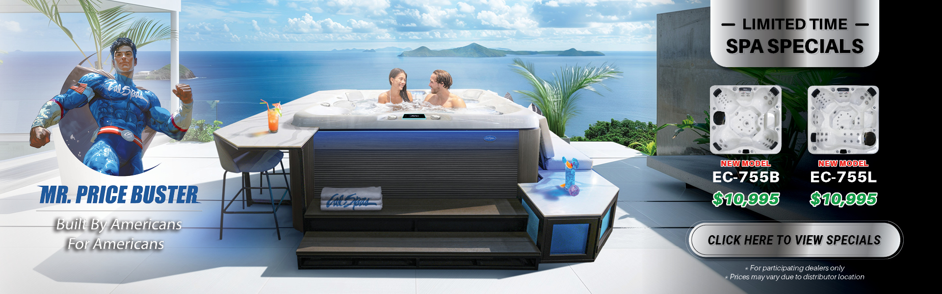 Calspas hot tub being used in a family setting - Mountain View